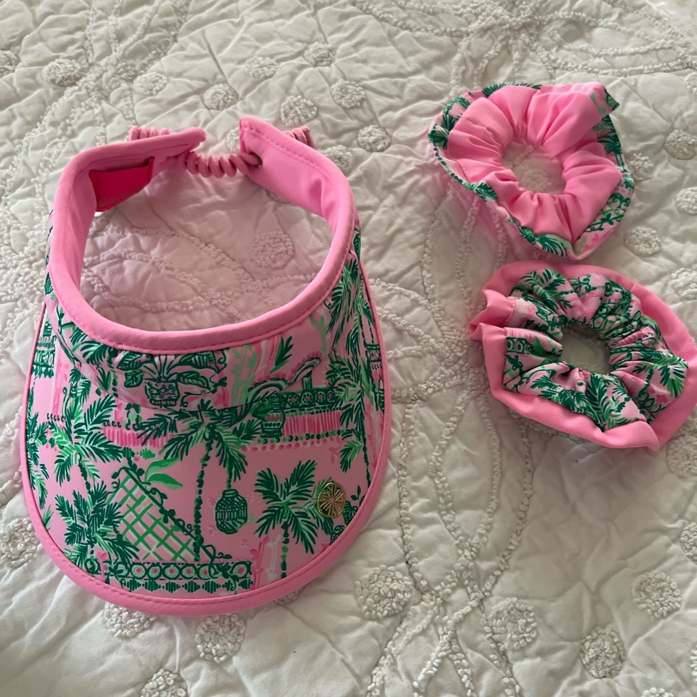 NWT Lilly Pulitzer Visor and Scrunchies